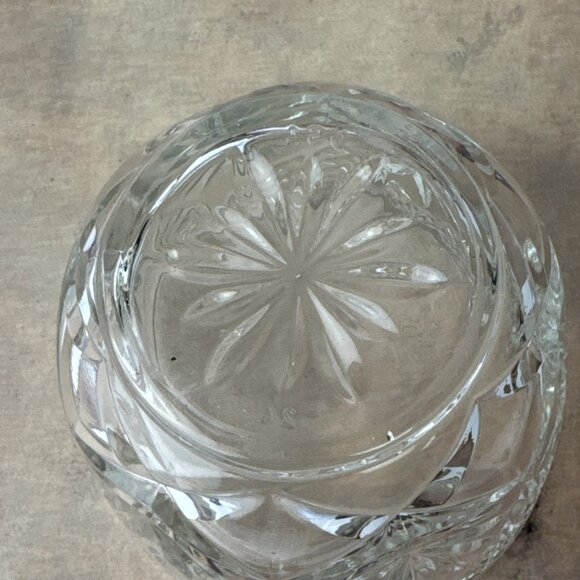 Vtg Diamond Cut Candy Dish w Lid - USA trinket bowl decor grannycore cottage - Picture 6 of 14